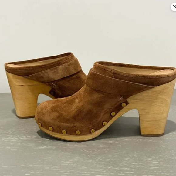 Veronica Beard Dacey Suede Mule Clogs Womens Size 8 in Pecan Brown NWOT - Picture 6 of 7